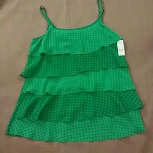 2 NY & Company Flowy camis with ruffled front